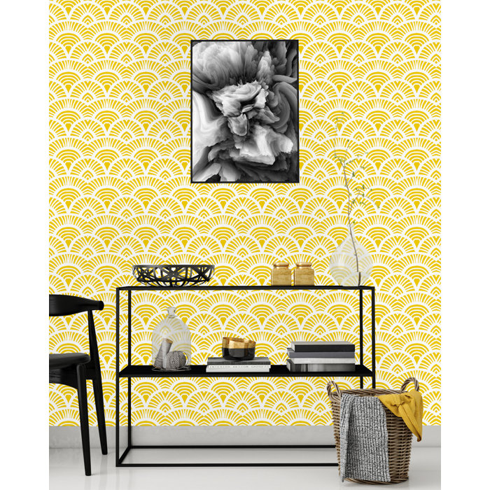 Ebern Designs Iriemi Geometric Print 120" L x 25" W Peel and Stick